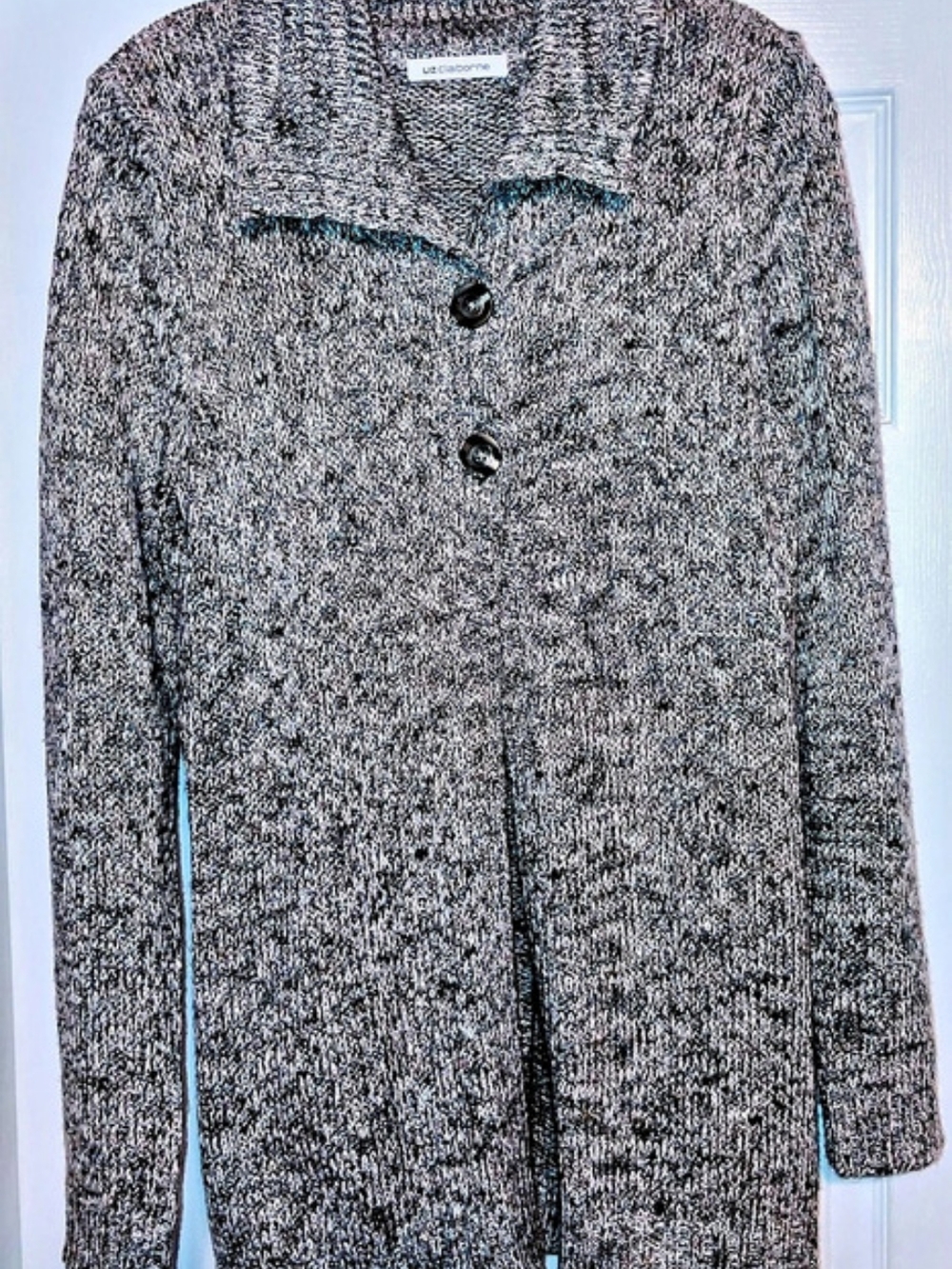 Liz Claiborne Marled 2 Button-Front Cardigan